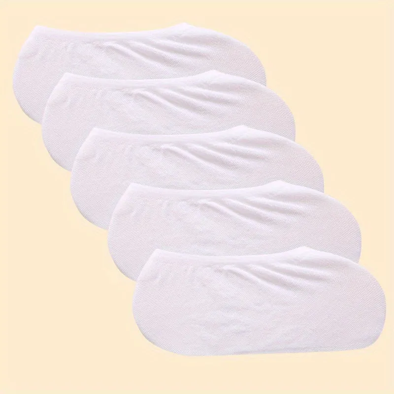 5/10/15 Pairs Simple No Show Socks, Breathable Low Cut  Blend Ankle Sock Pack, Women's Stockings & Hosiery