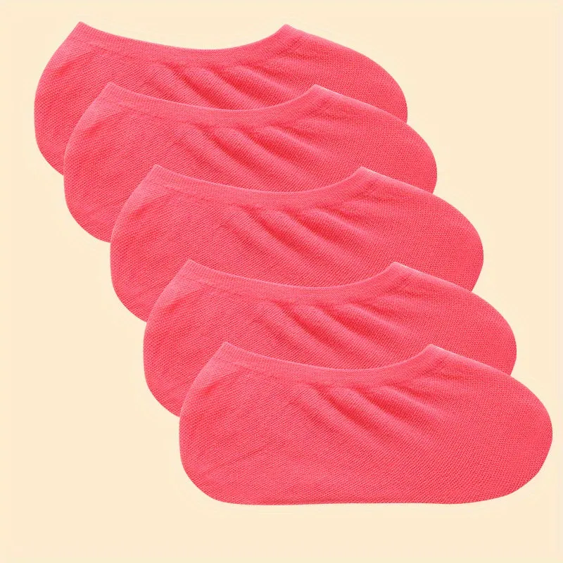 5/10/15 Pairs Simple No Show Socks, Breathable Low Cut  Blend Ankle Sock Pack, Women's Stockings & Hosiery