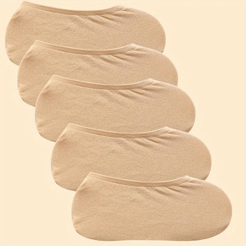 5/10/15 Pairs Simple No Show Socks, Breathable Low Cut  Blend Ankle Sock Pack, Women's Stockings & Hosiery
