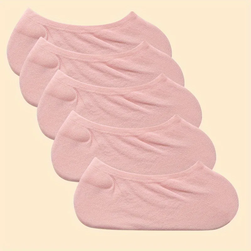 5/10/15 Pairs Simple No Show Socks, Breathable Low Cut  Blend Ankle Sock Pack, Women's Stockings & Hosiery