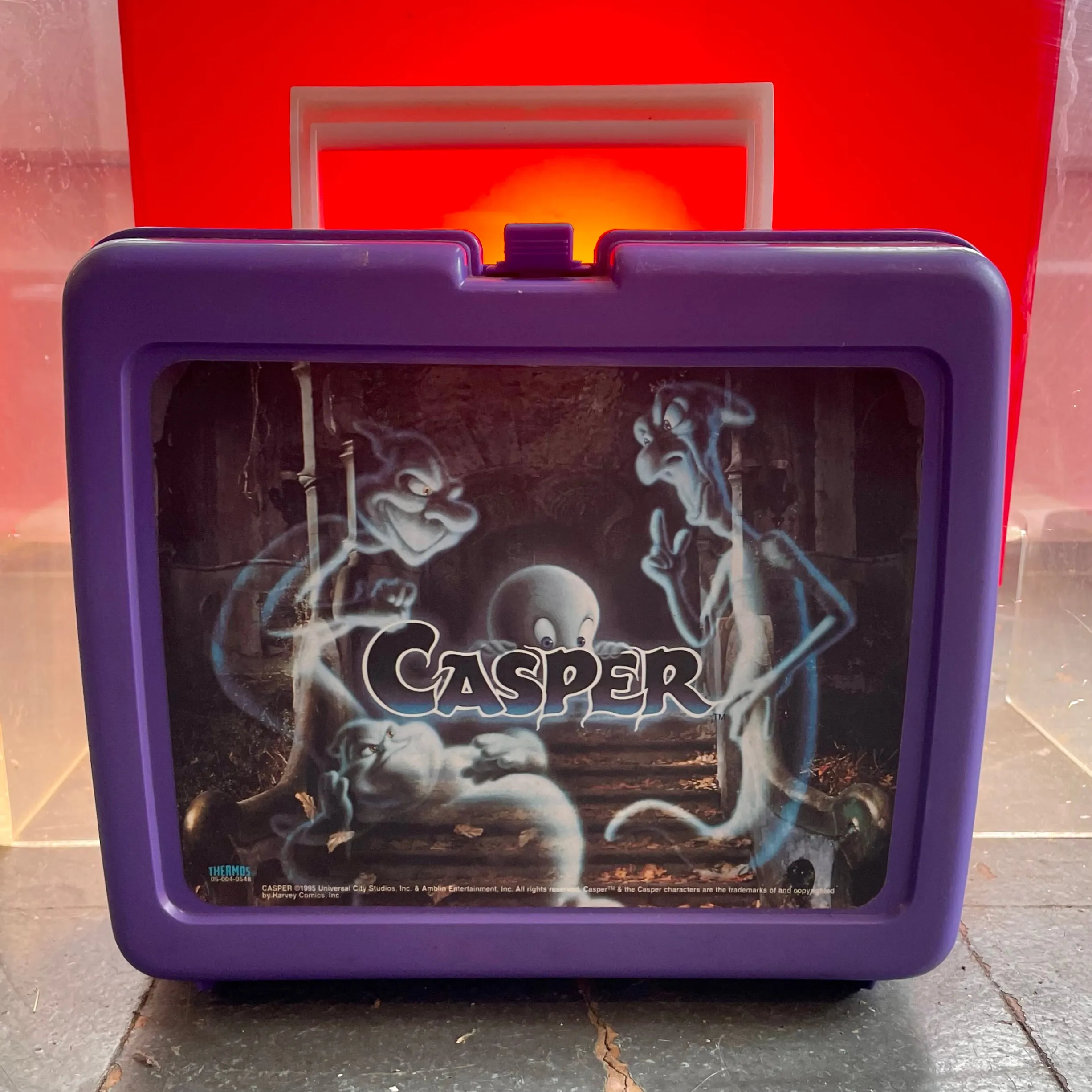 90s deadstock vintage Thermos brand Casper lunchbox and thermos.