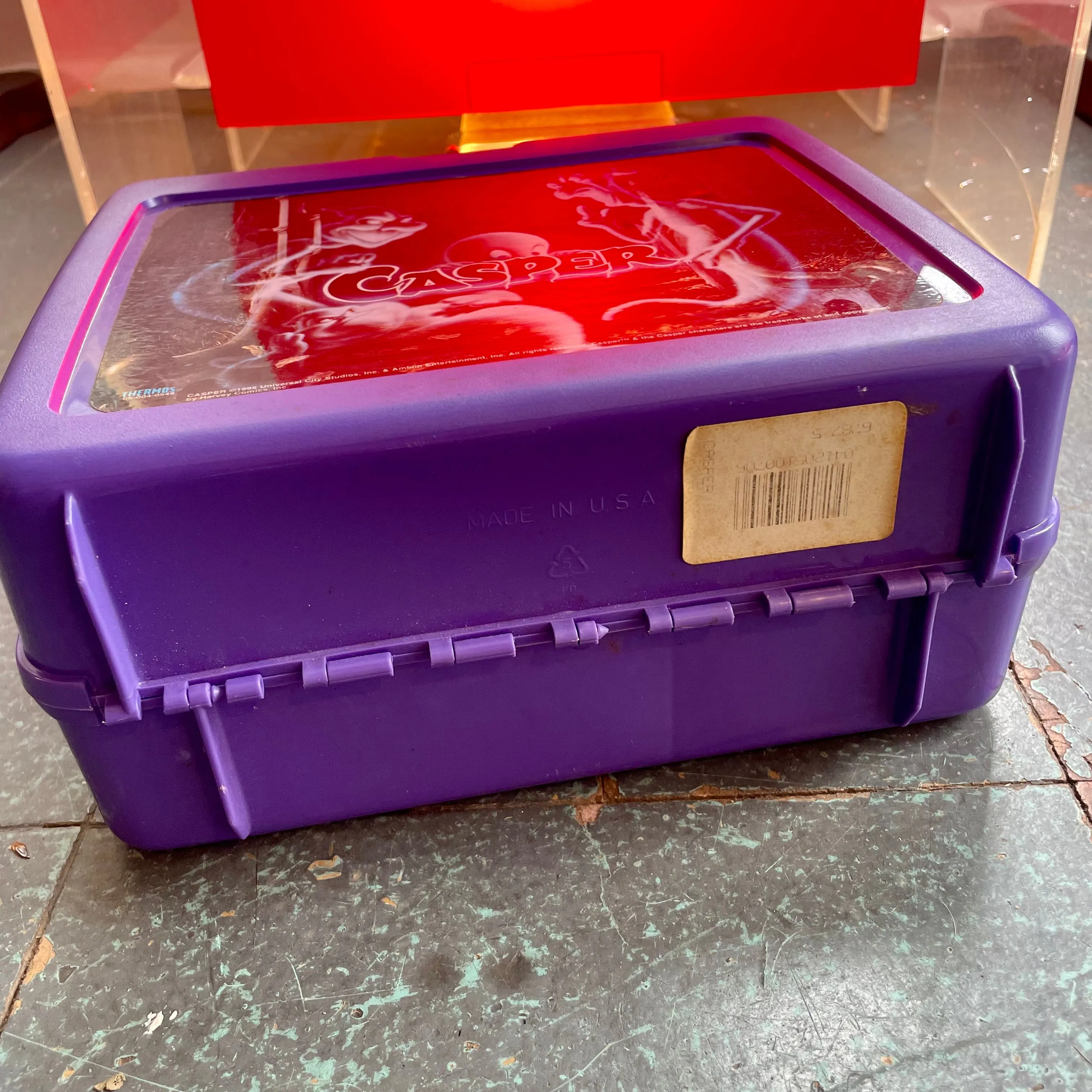 90s deadstock vintage Thermos brand Casper lunchbox and thermos.
