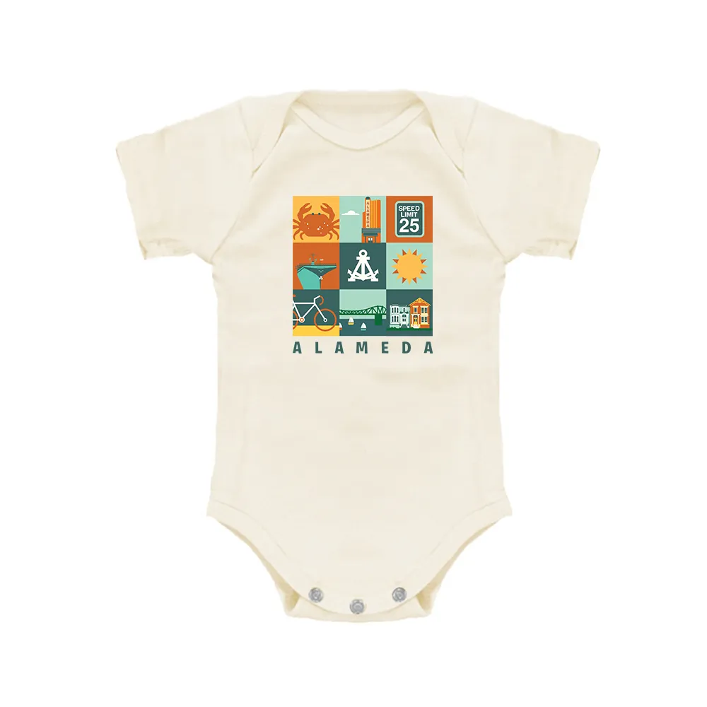 ALAMEDA BLOCKS SHORT SLEEVE ONESIE