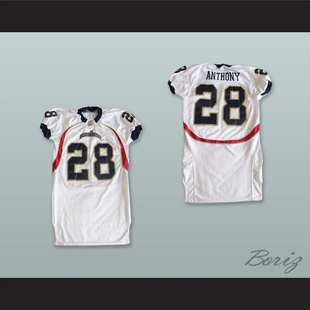 Anthony 28 Quad City Steamwheelers White Football Jersey