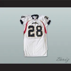 Anthony 28 Quad City Steamwheelers White Football Jersey