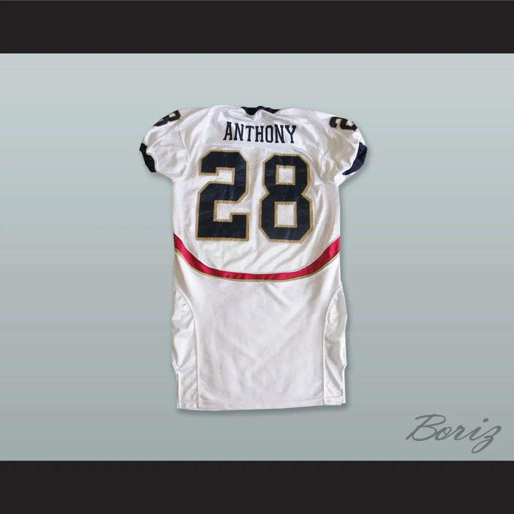 Anthony 28 Quad City Steamwheelers White Football Jersey
