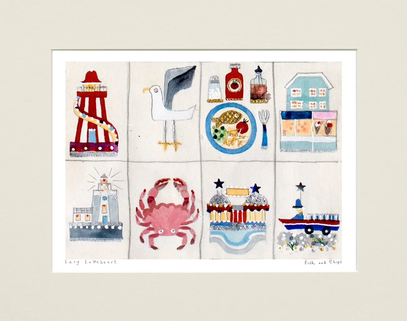 Art Prints | Fish And Chips | Lucy Loveheart