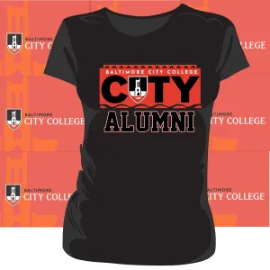BALTIMORE CITY COLLEGE  | 90s ALUMNI  Black Ladies tee -DK-
