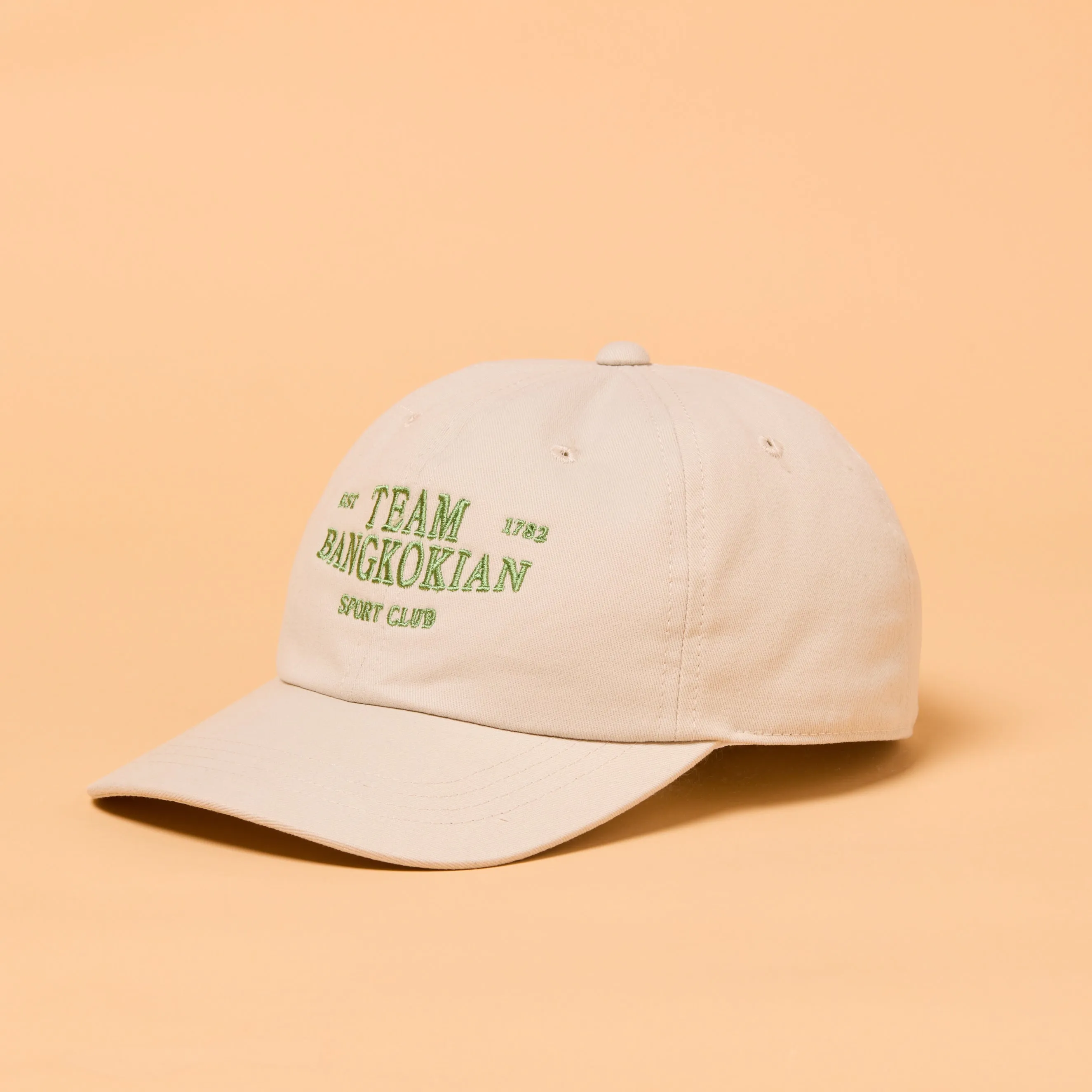 BANGKOKIAN COTTON CAP - TEAM BKK - BEIGE/GREEN