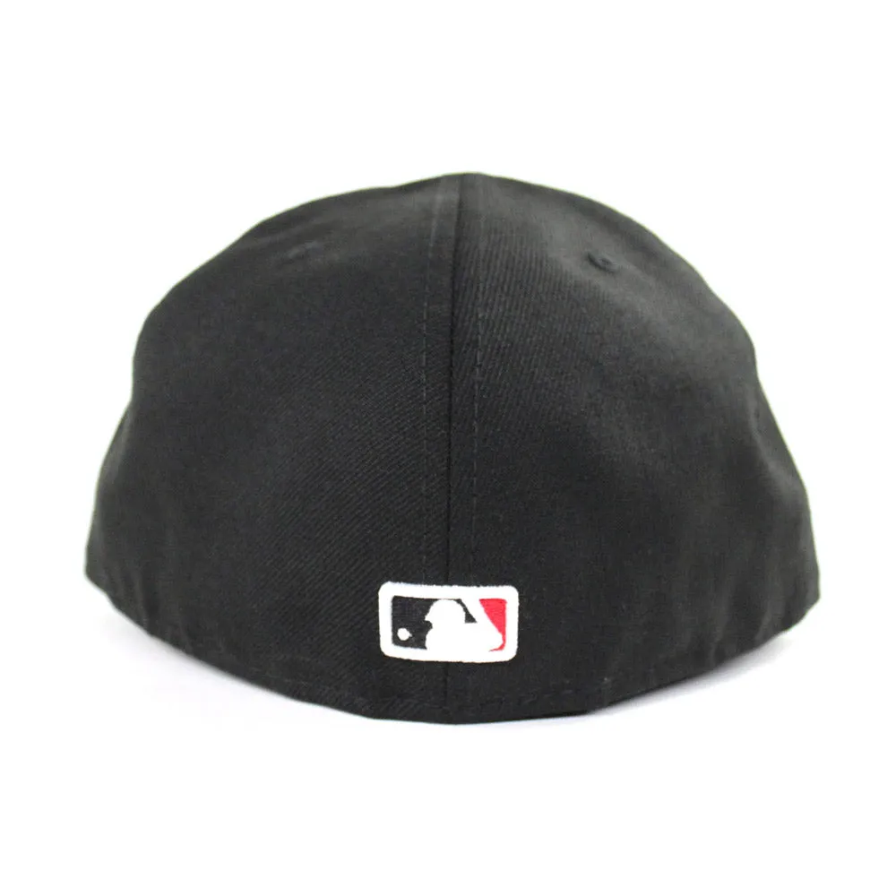 Big Apple New York Yankees New Era 59Fifty Fitted Hat (Black Red Under Brim)