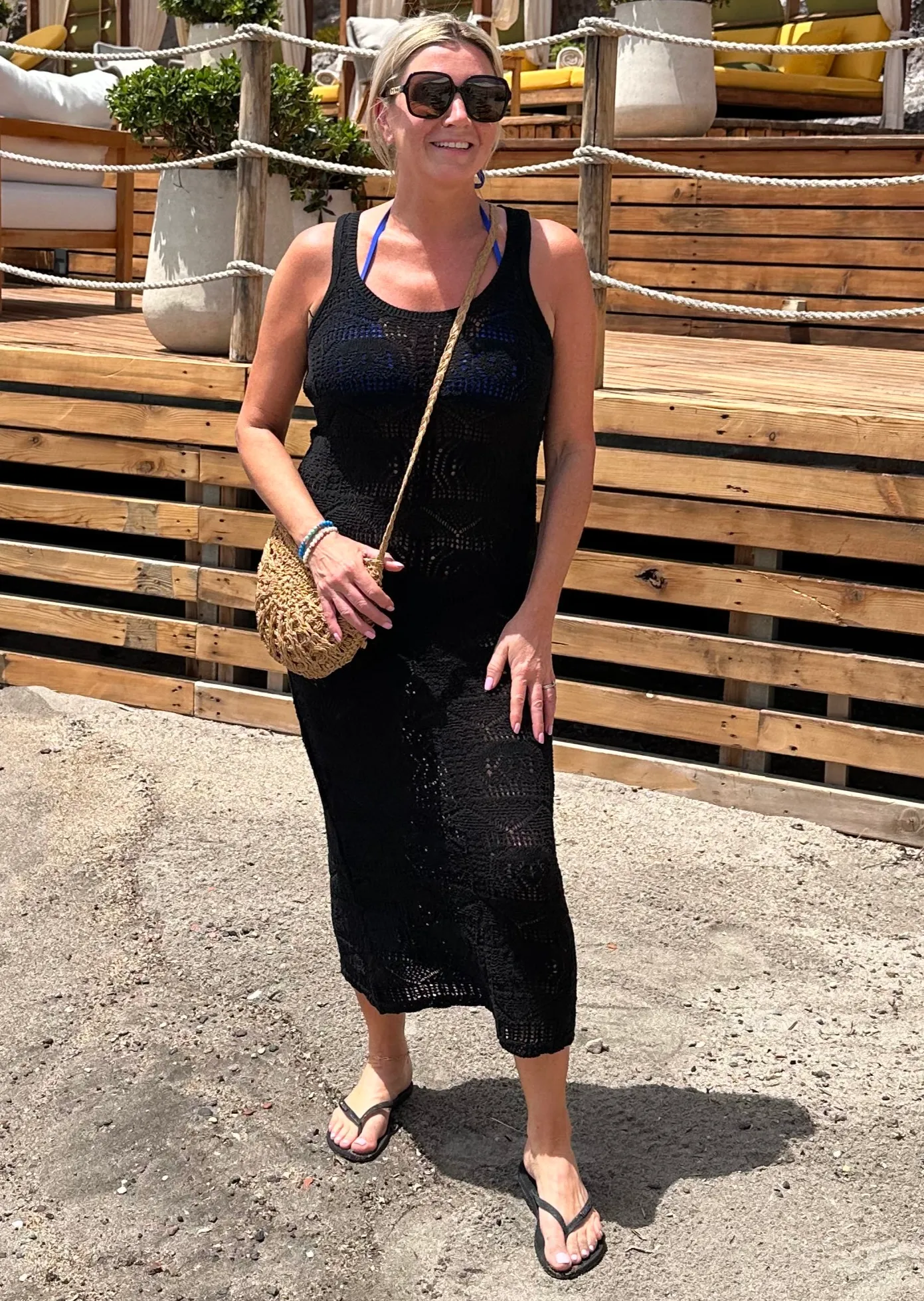 Black Crochet Beach Dress