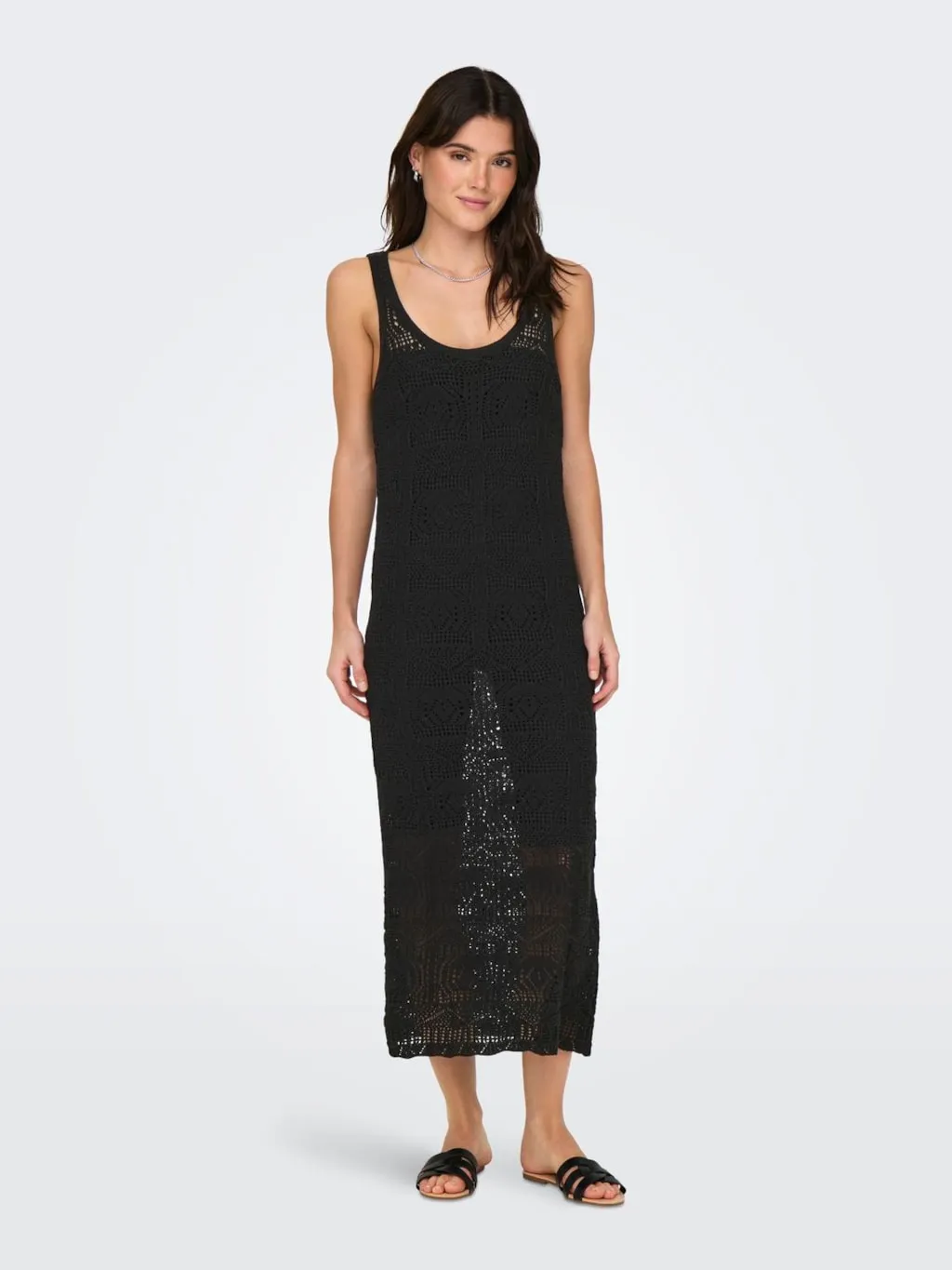 Black Crochet Beach Dress