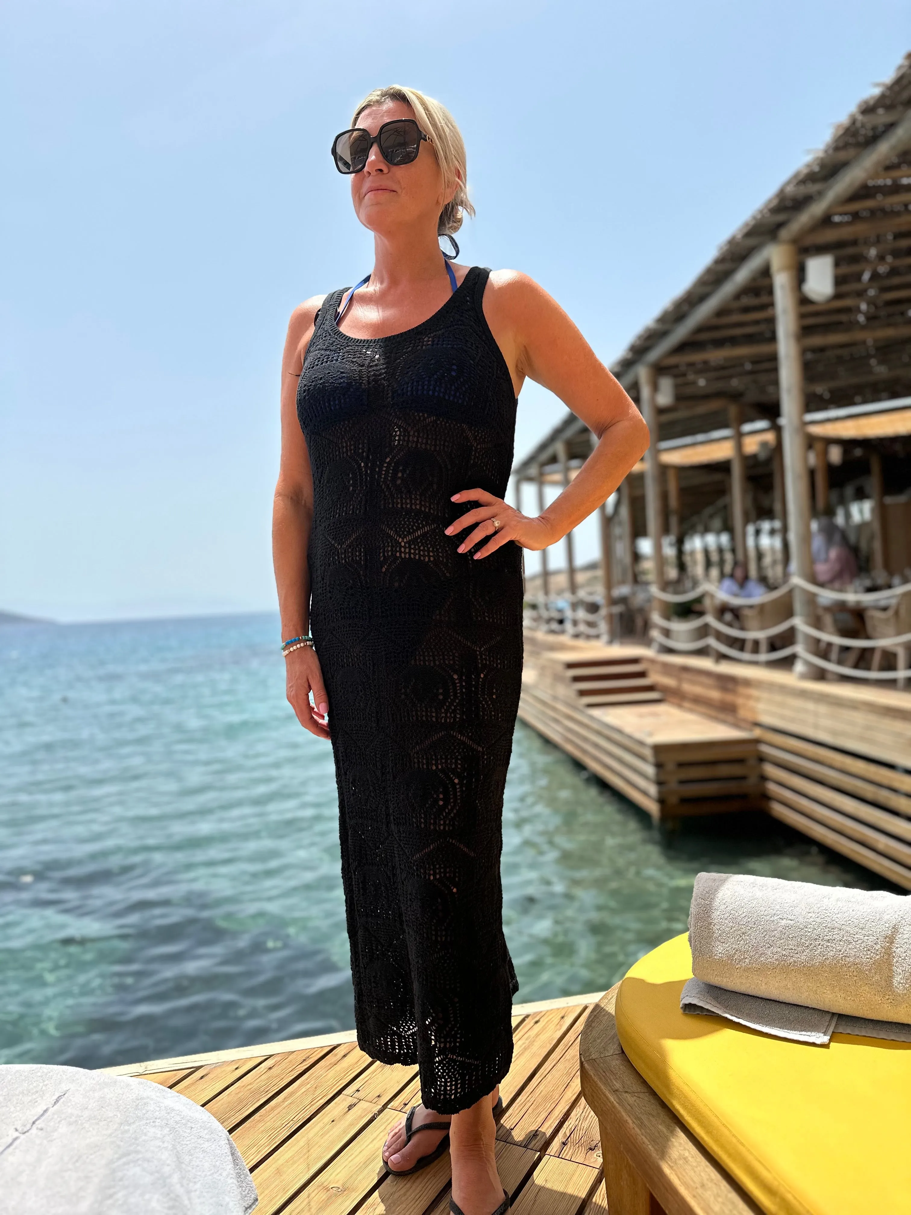 Black Crochet Beach Dress