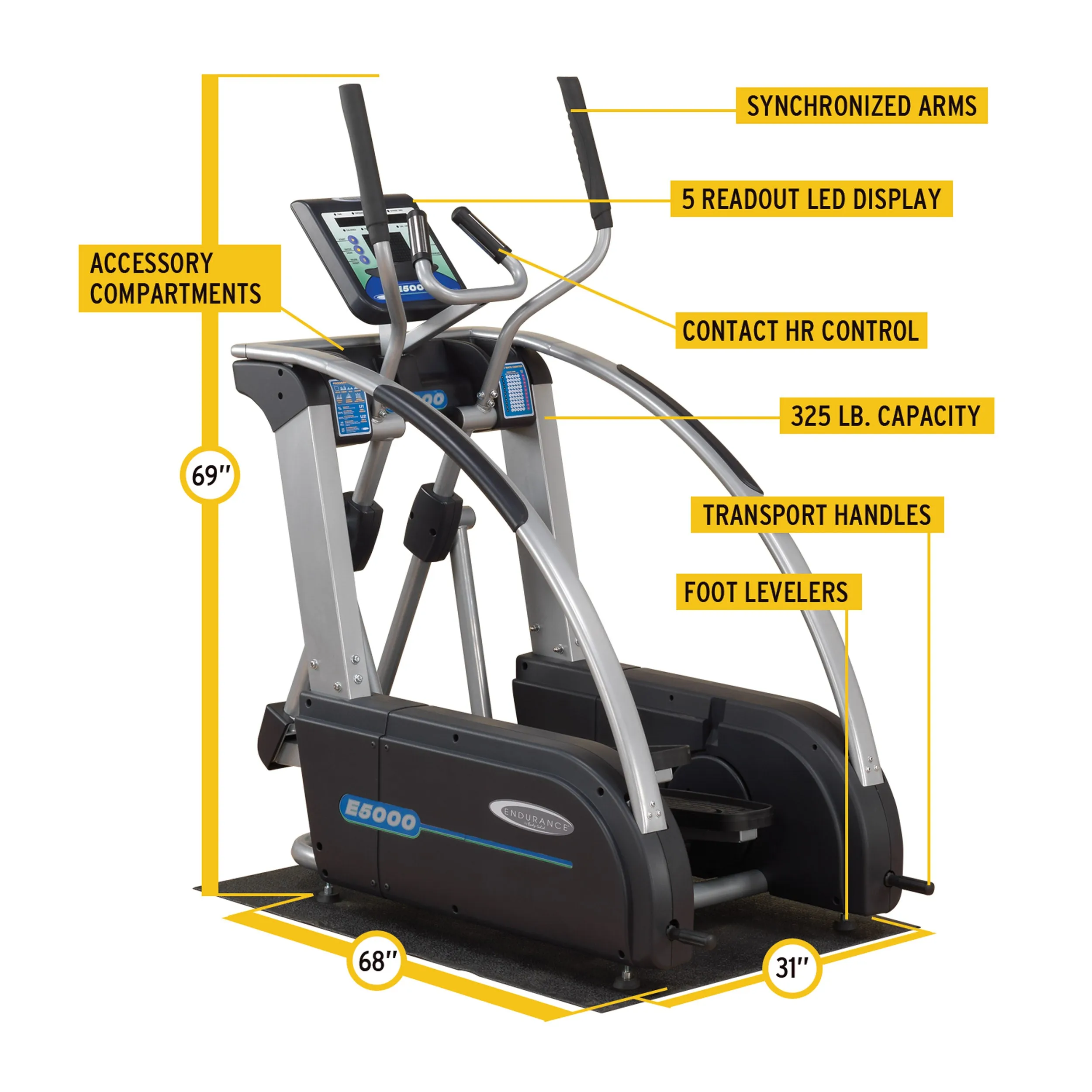 Body-Solid Endurance E5000 Premium Elliptical Trainer