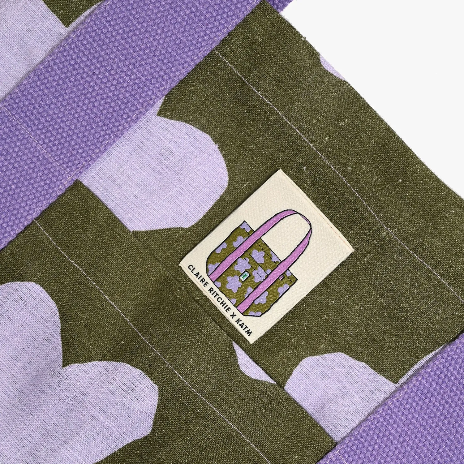 Bold Blooms Fabric - Olive & Lavender Mule Tote Sewing Kit | Claire Ritchie x KATM Mule Tote