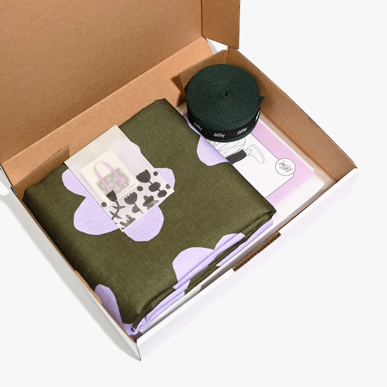 Bold Blooms Fabric - Olive & Lavender Mule Tote Sewing Kit | Claire Ritchie x KATM Mule Tote