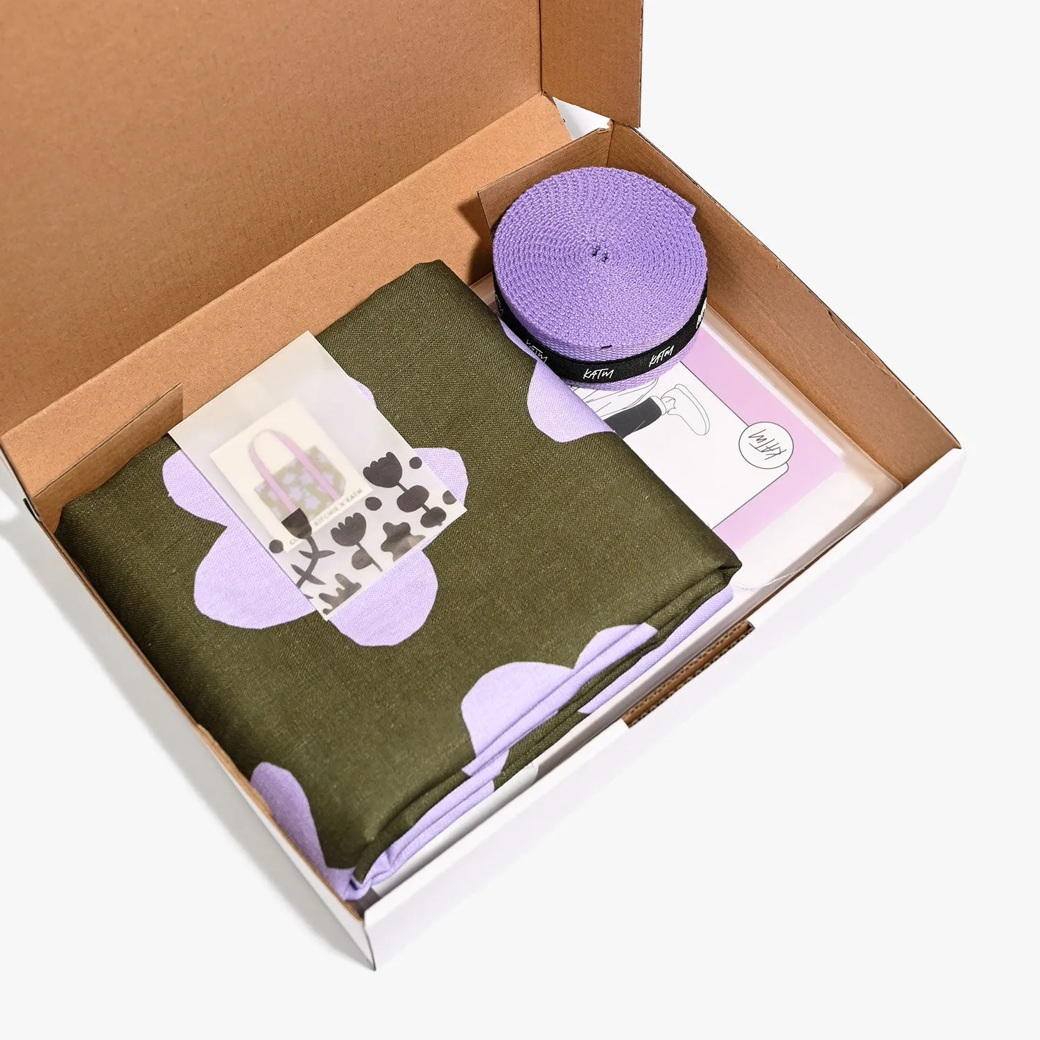Bold Blooms Fabric - Olive & Lavender Mule Tote Sewing Kit | Claire Ritchie x KATM Mule Tote
