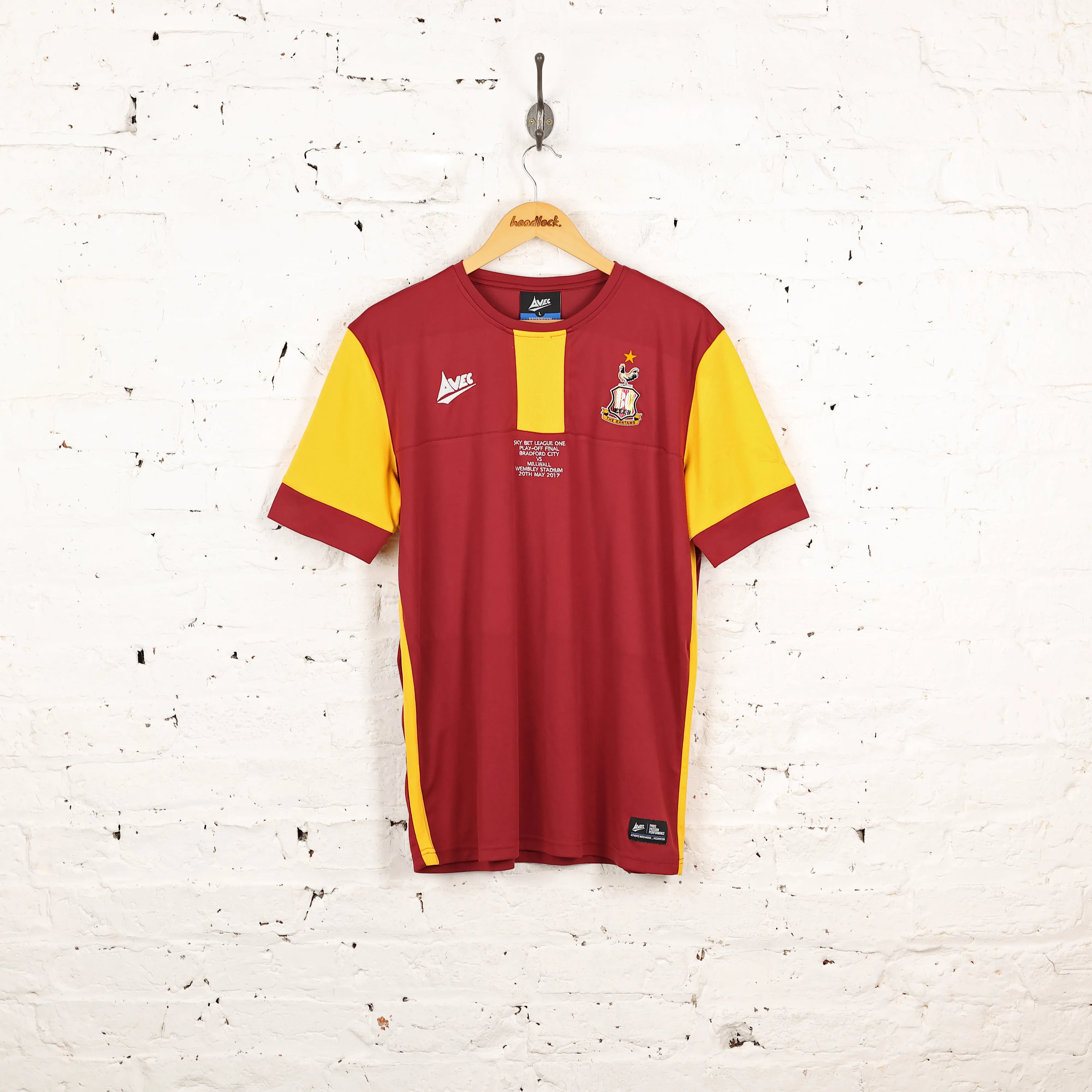 Bradford City Avec 2017 Play Off Final Training Football Shirt - Maroon - L