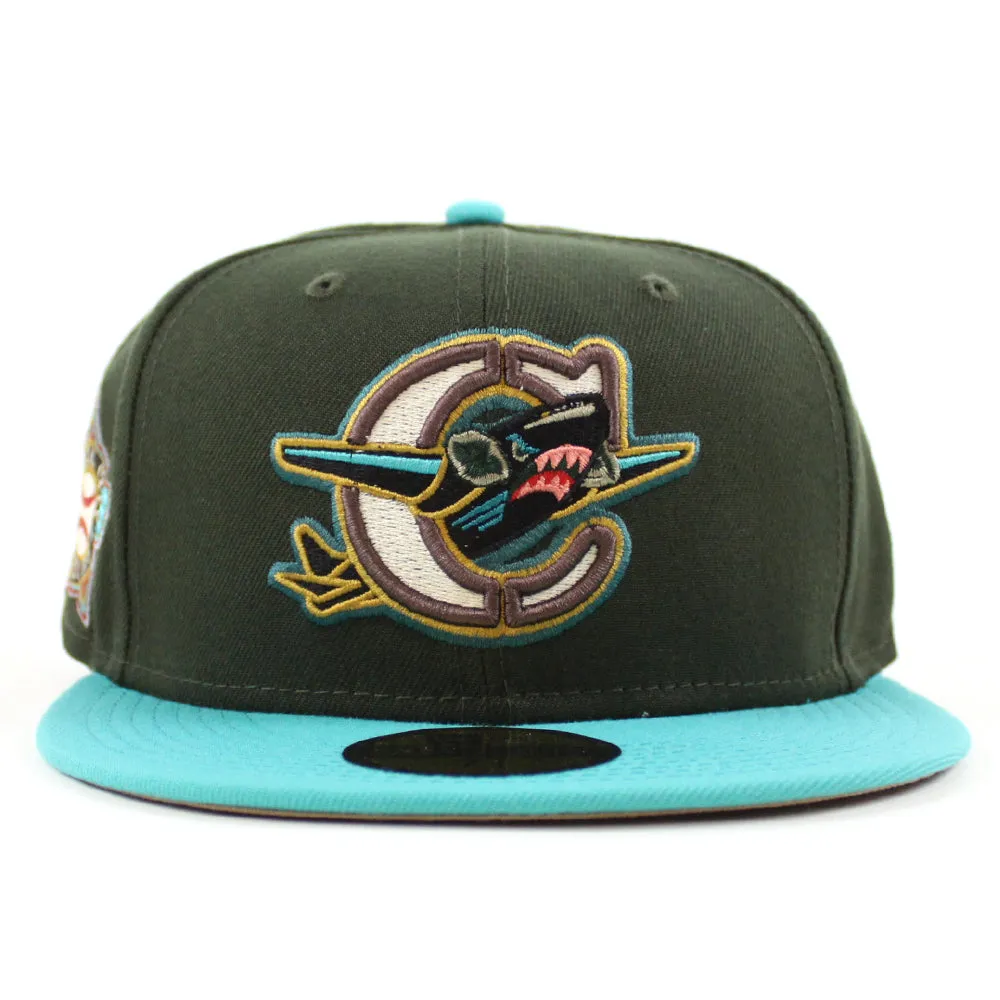 Capital City Bombers HOMETOWN COLLECTION New Era 59Fifty Fitted Hat (DARK SEAWEED TEAL KHAKI Under Brim)