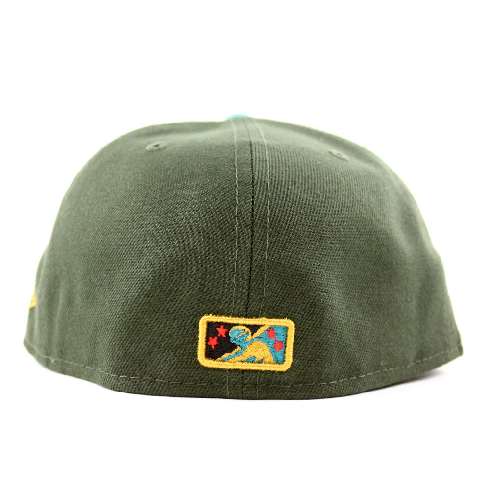 Capital City Bombers HOMETOWN COLLECTION New Era 59Fifty Fitted Hat (DARK SEAWEED TEAL KHAKI Under Brim)