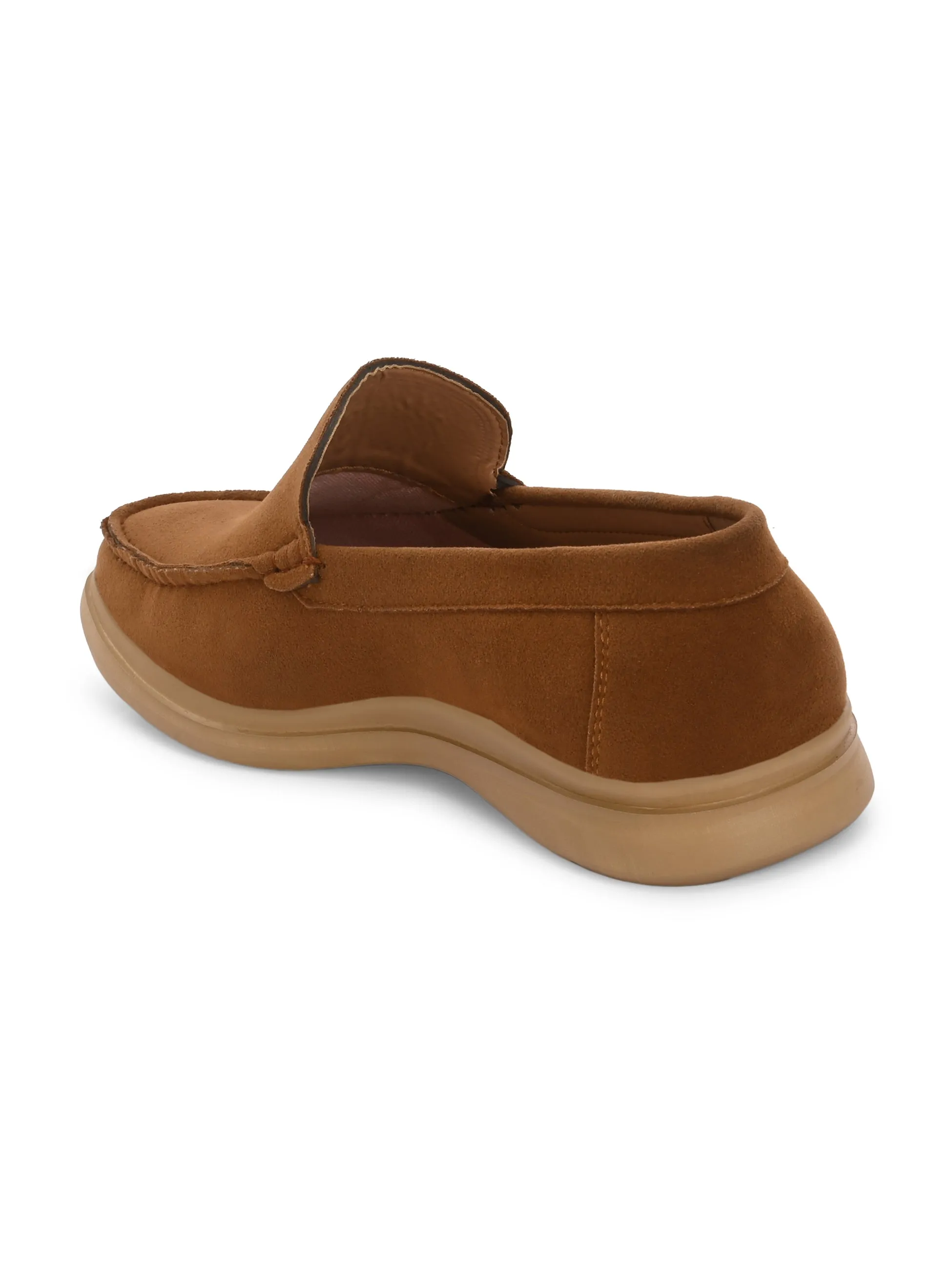 CARLO ROMANO BY WASAN DARK TAN COLOR VEGAN LEATHER MOCCASIN FOR MEN