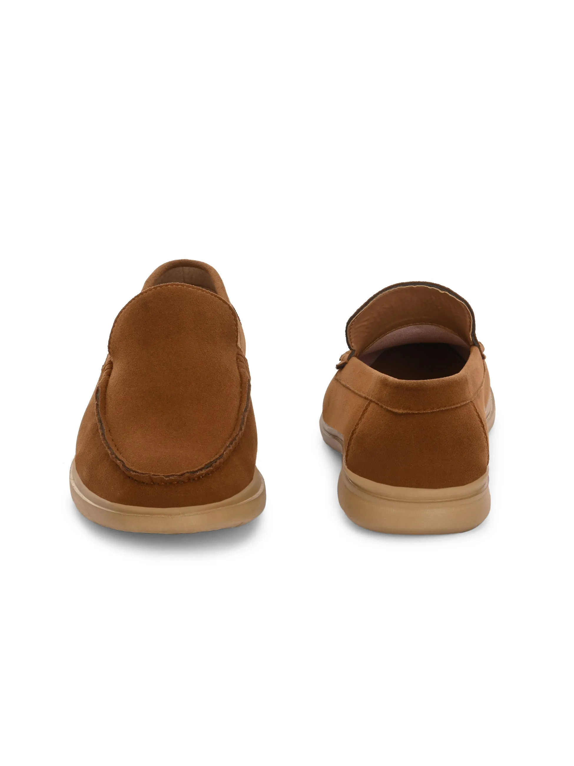 CARLO ROMANO BY WASAN DARK TAN COLOR VEGAN LEATHER MOCCASIN FOR MEN