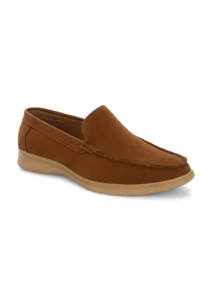CARLO ROMANO BY WASAN DARK TAN COLOR VEGAN LEATHER MOCCASIN FOR MEN