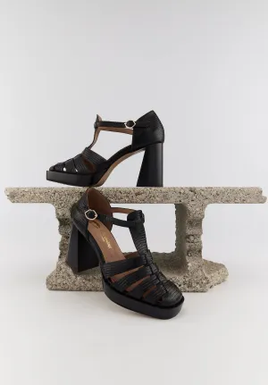 Carrie-Cuir façon Lézard Noir