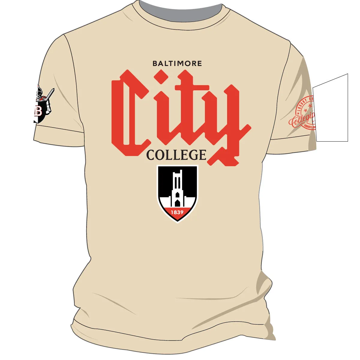 CITY COLLEGE | Cream Chenille Unisex Tees