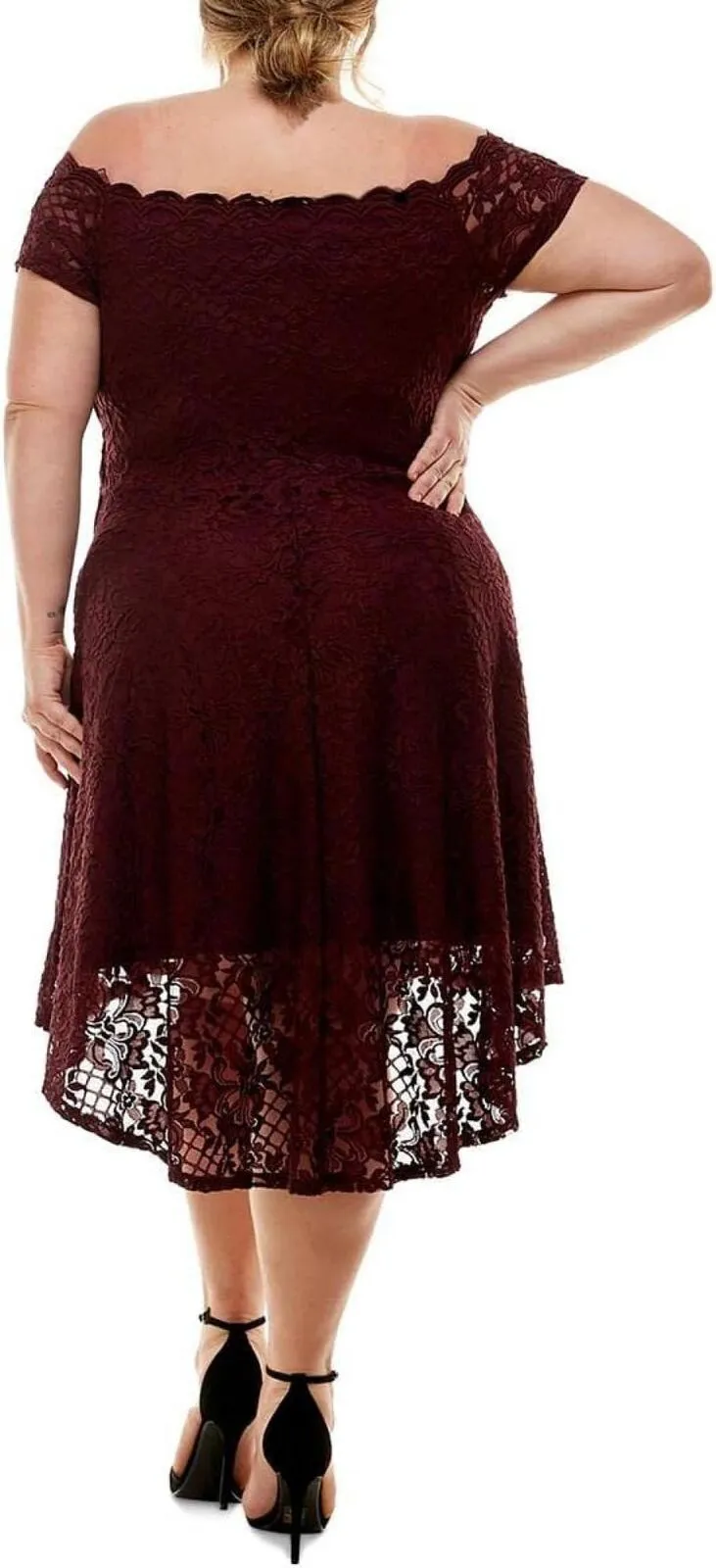 City Studio Womens Plus Floral Lace Cocktail and Party Dress 3445YM1QD1