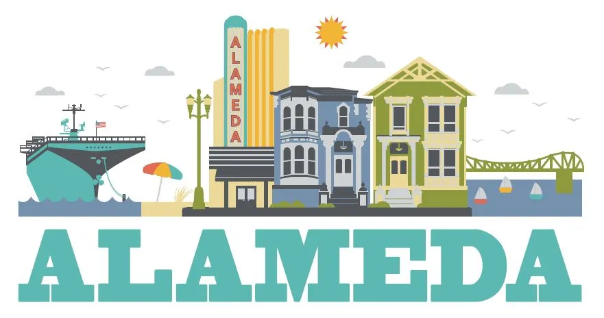 CITYSCAPE ALAMEDA DECAL STICKER