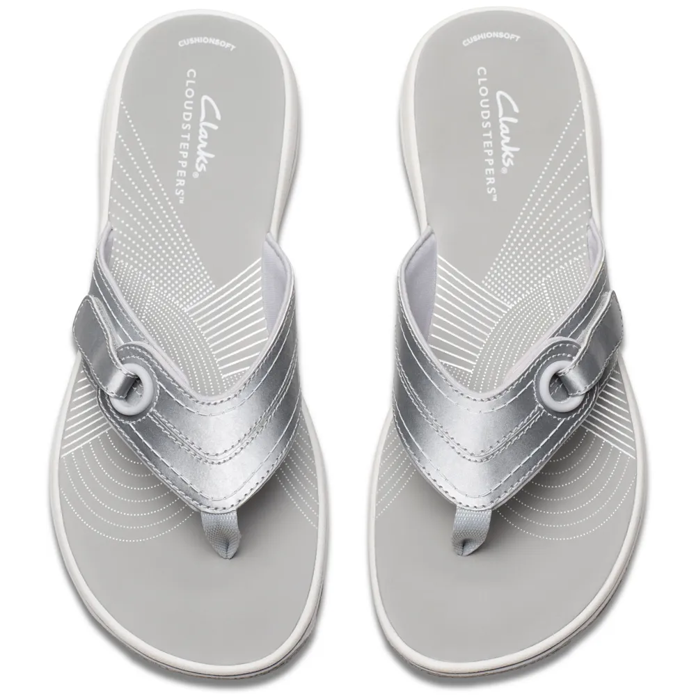 Clarks Brinkley Reyna Silver Sandals