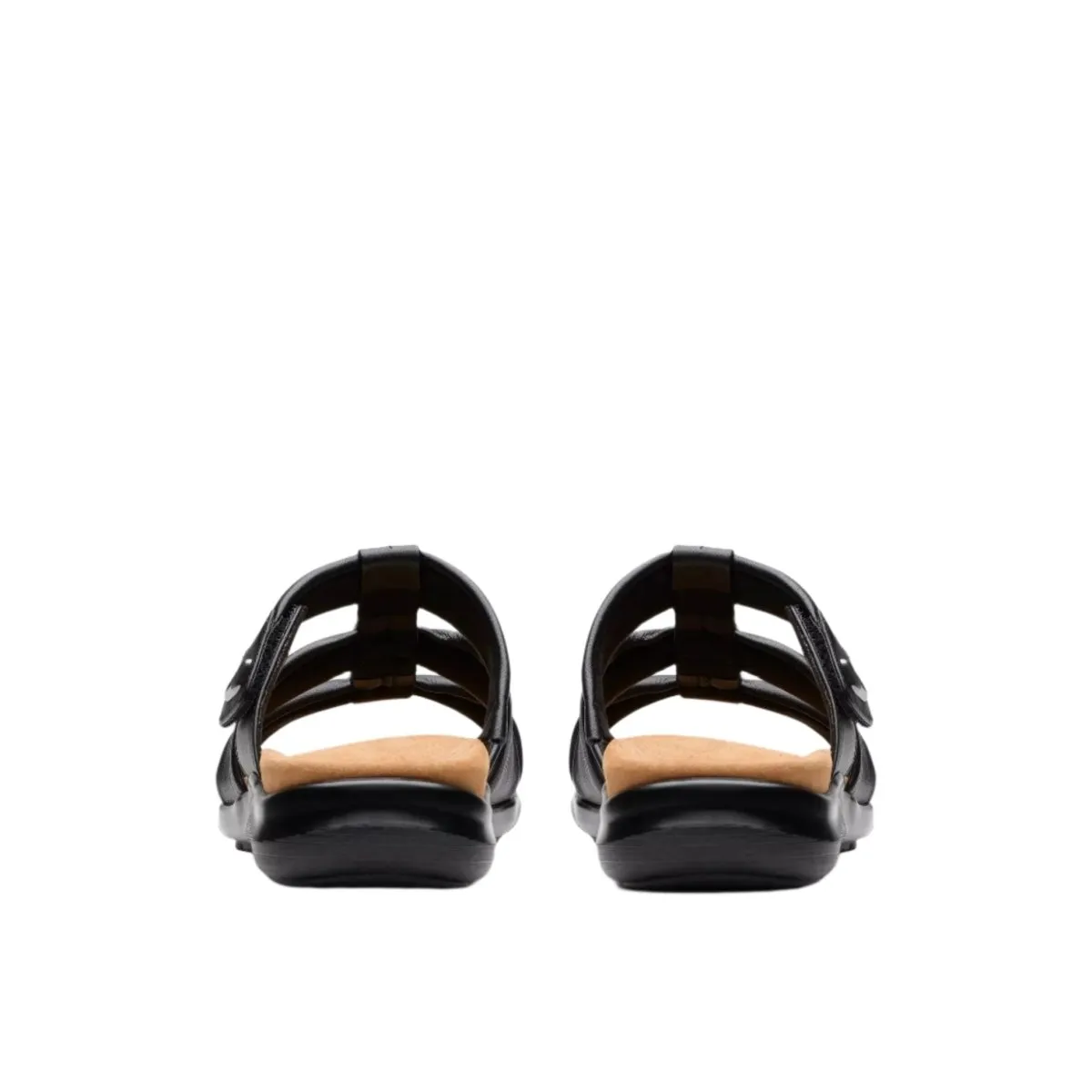 Clarks Women's Kitly Slide Sandals Black Leather Sandal