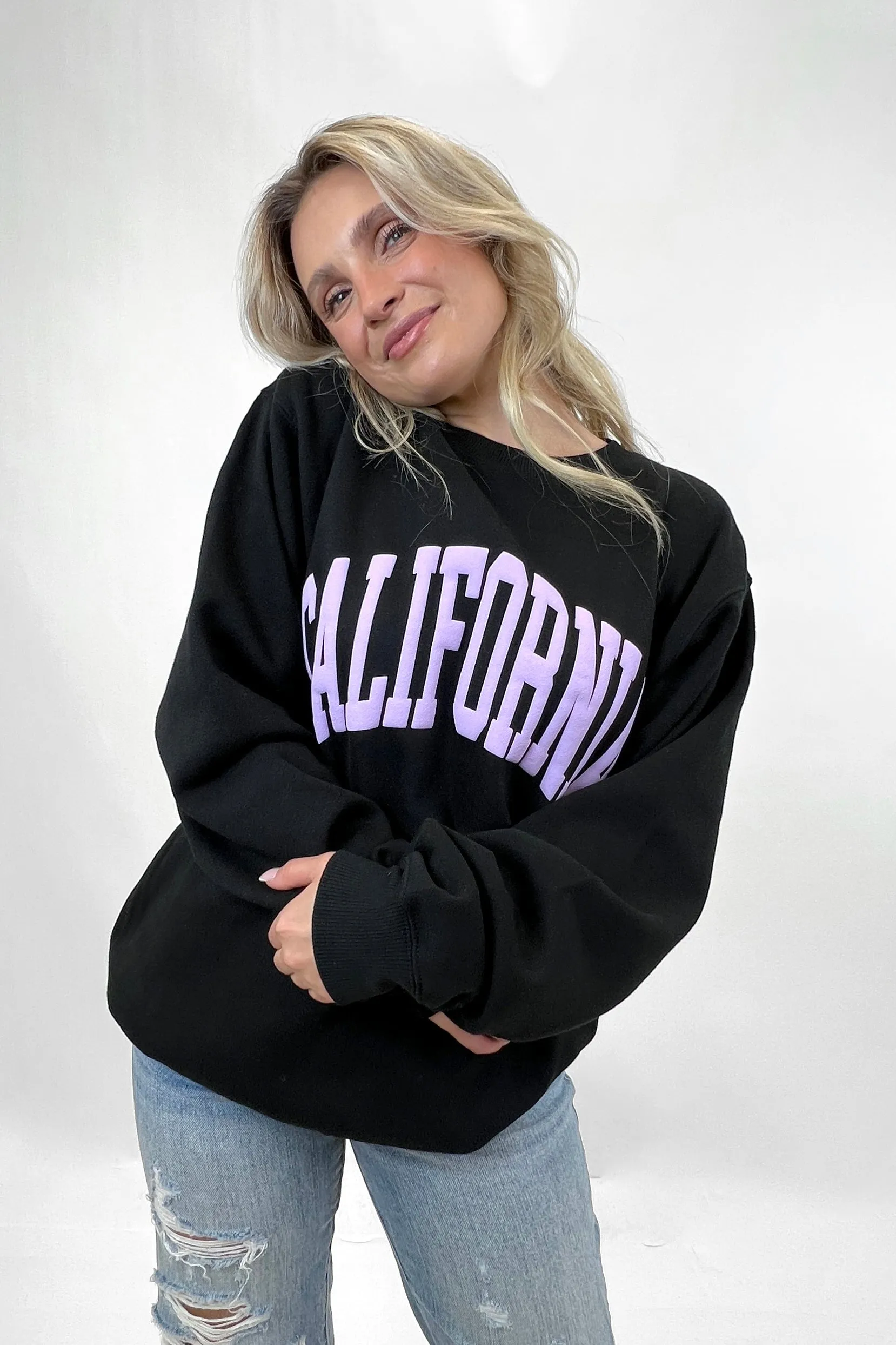 Custom City/State Puff Print Sweatshirt