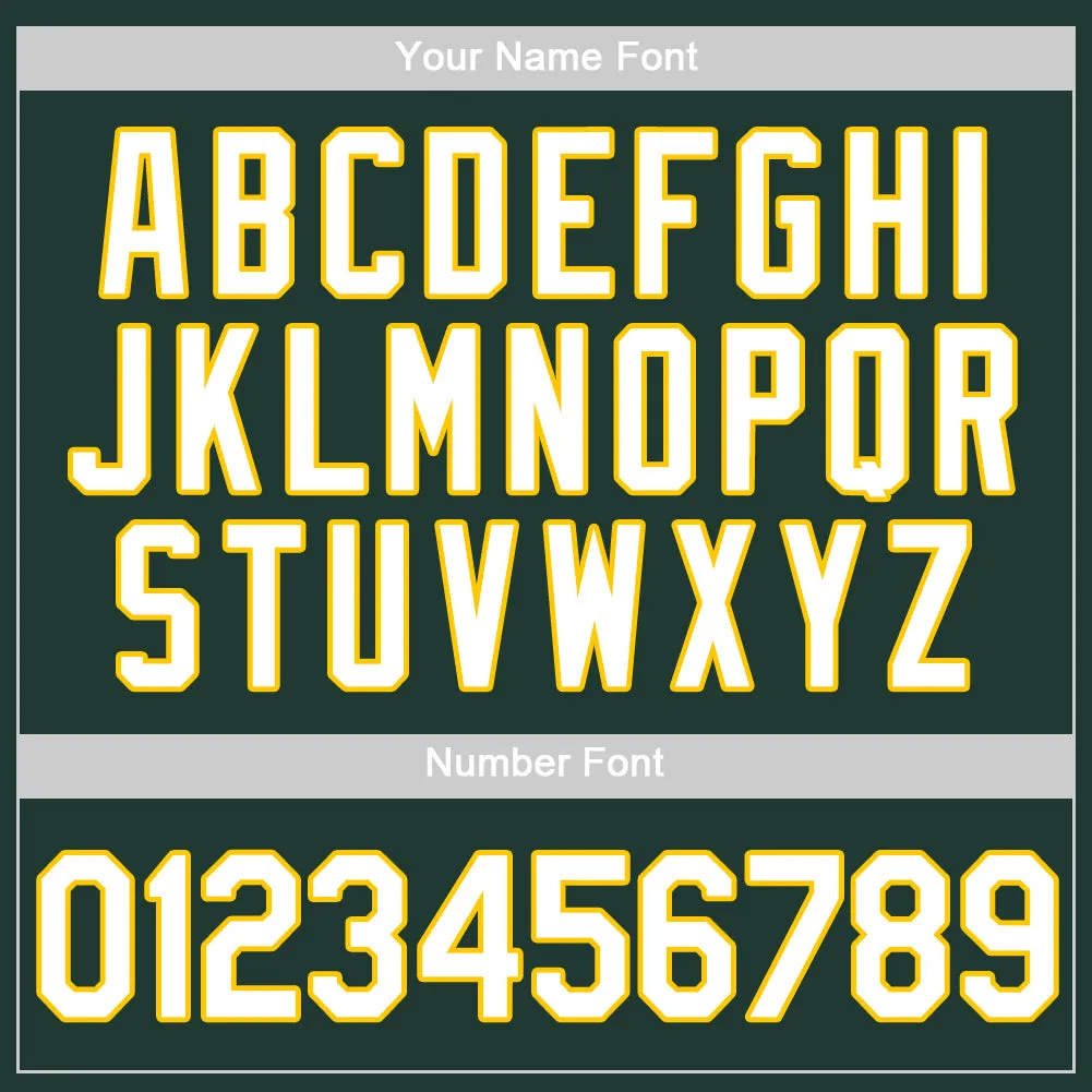 Custom Green White-Gold Authentic Baseball Jersey