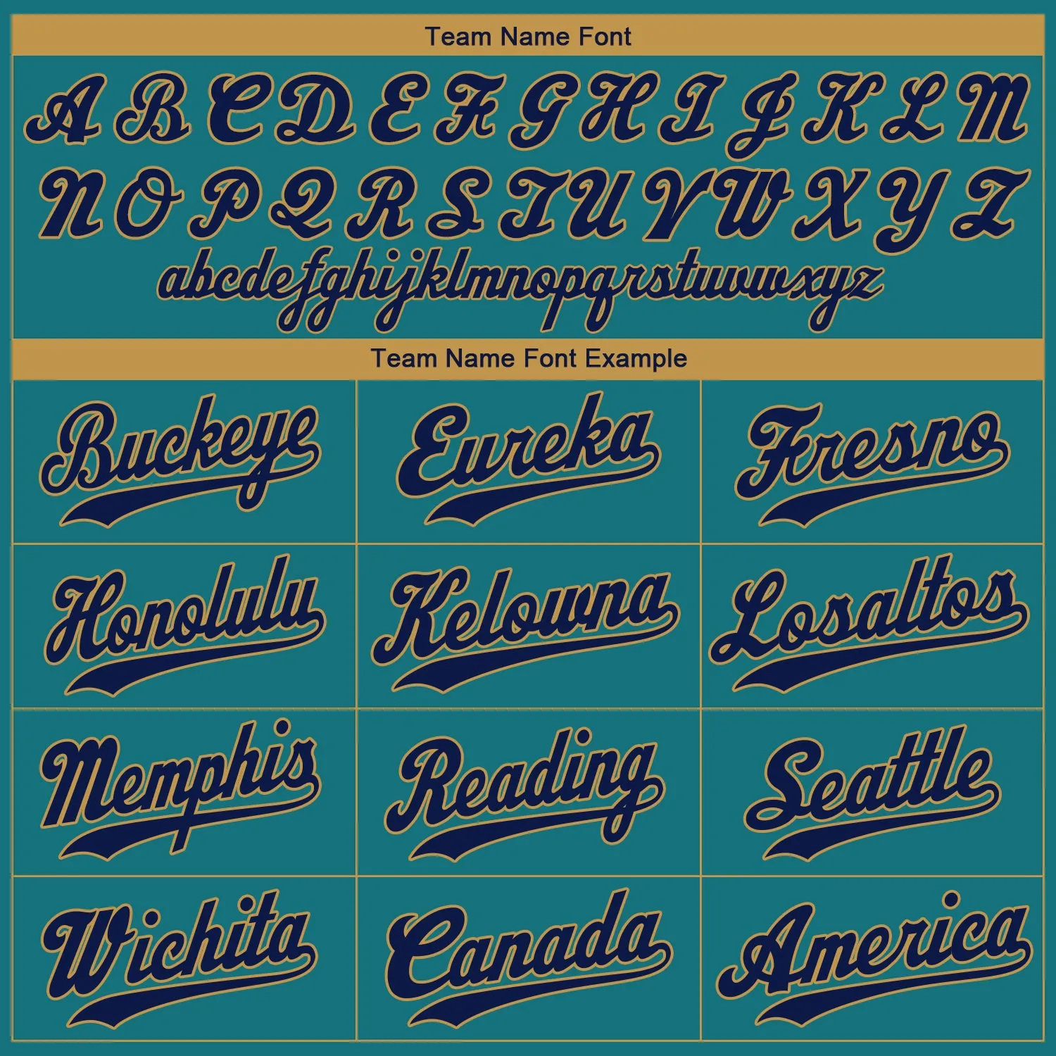 Custom Teal Navy-Old Gold Authentic Baseball Jersey