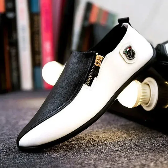 FashionMann UrbanStride Mode-Lederslipper