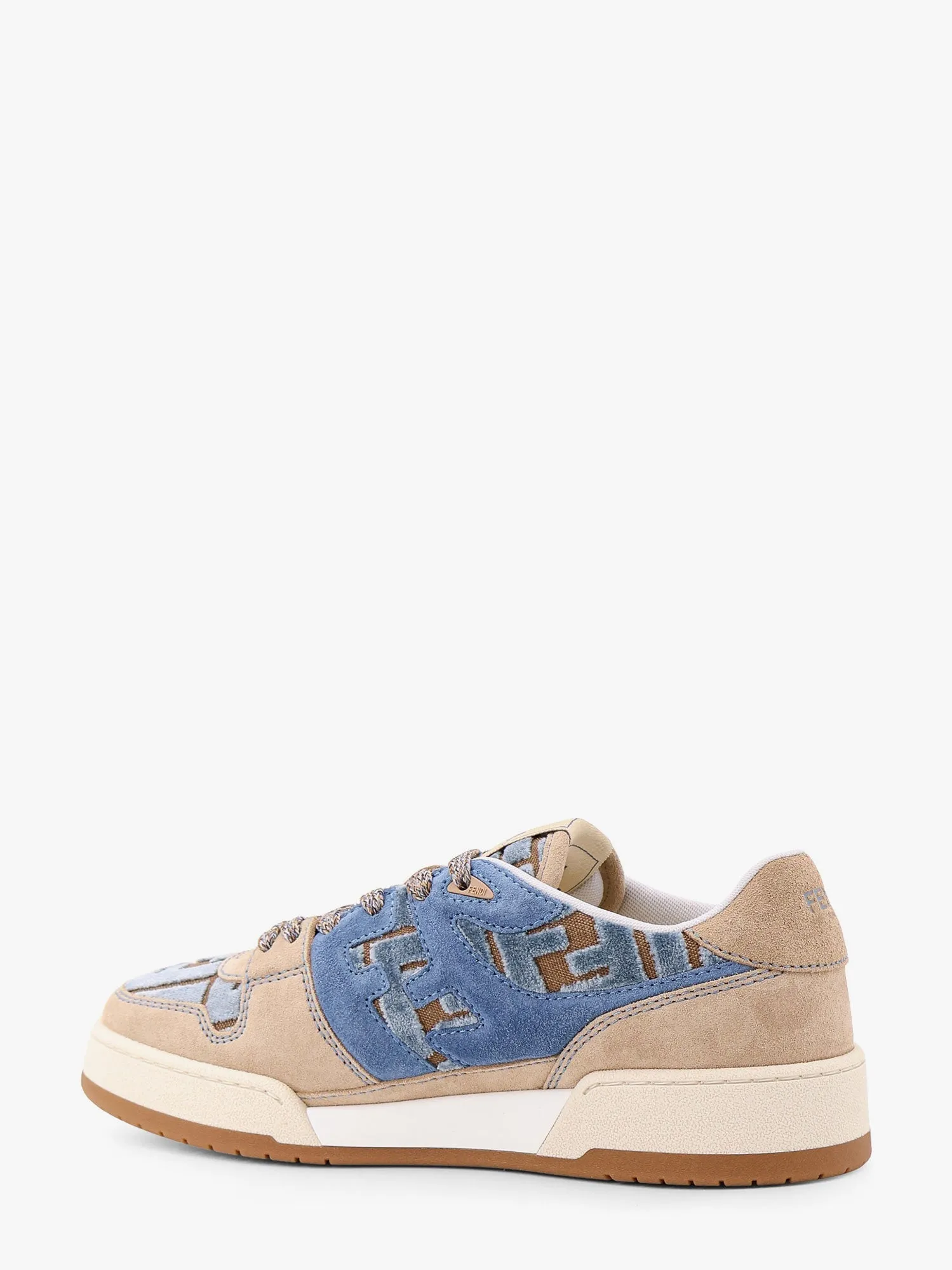 Fendi Suede Sneakers With Ff Inserts
