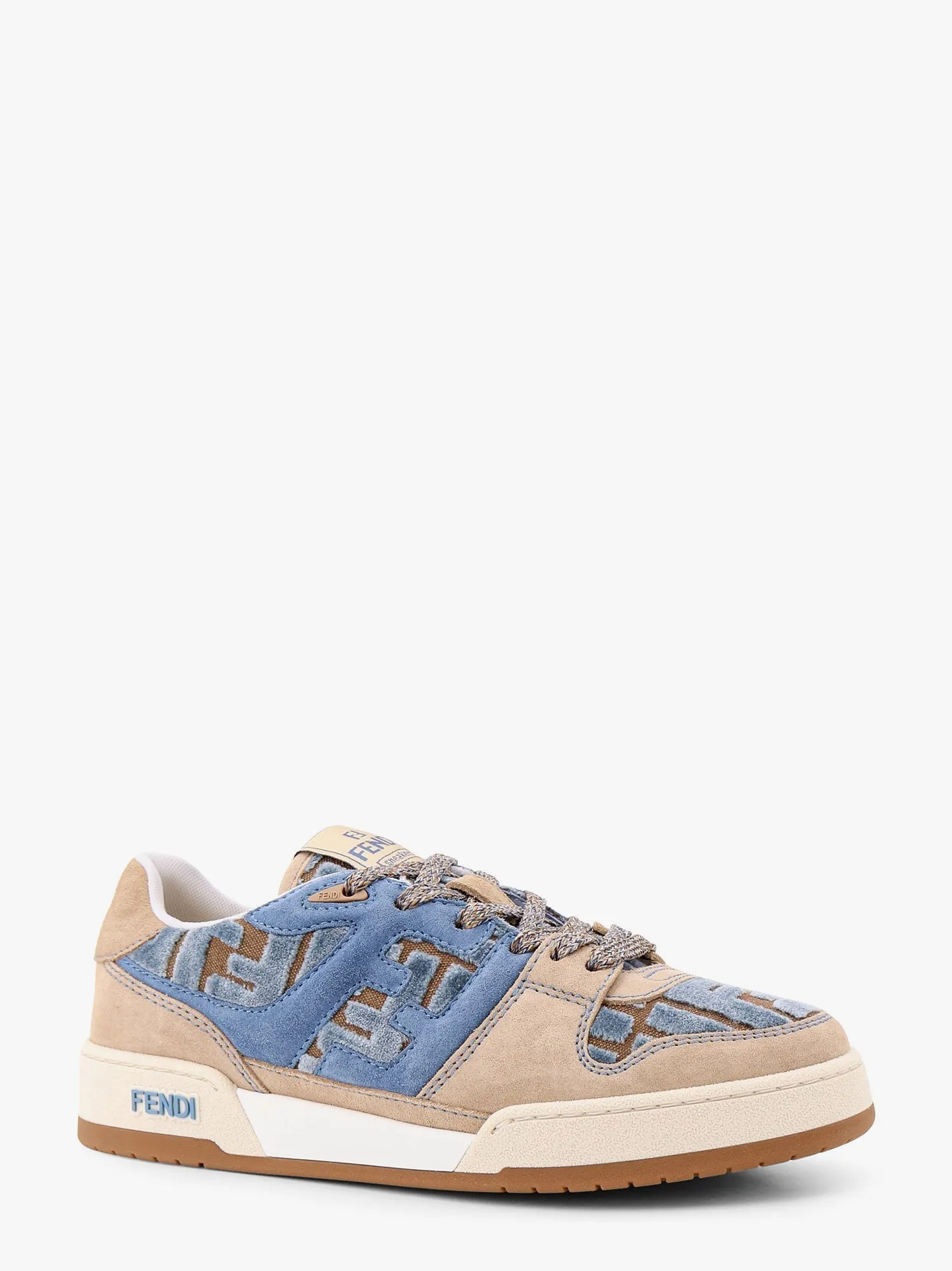 Fendi Suede Sneakers With Ff Inserts