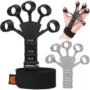 Finger Gripper Hand Exerciser with 6 Resistance Levels