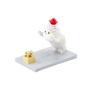 Forbidden City Royal Cat Jumping to Emperor's Seal Smartphone Stand
