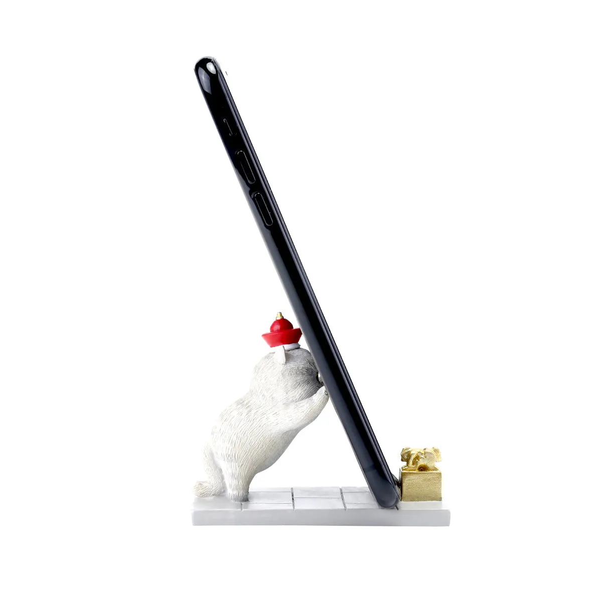 Forbidden City Royal Cat Jumping to Emperor's Seal Smartphone Stand