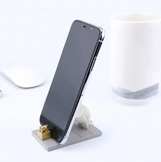 Forbidden City Royal Cat Jumping to Emperor's Seal Smartphone Stand
