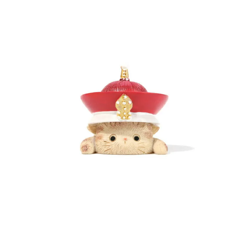Forbidden City Royal Cat Qing Dynasty Emperor Miniature Figurine