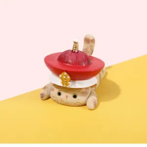 Forbidden City Royal Cat Qing Dynasty Emperor Miniature Figurine