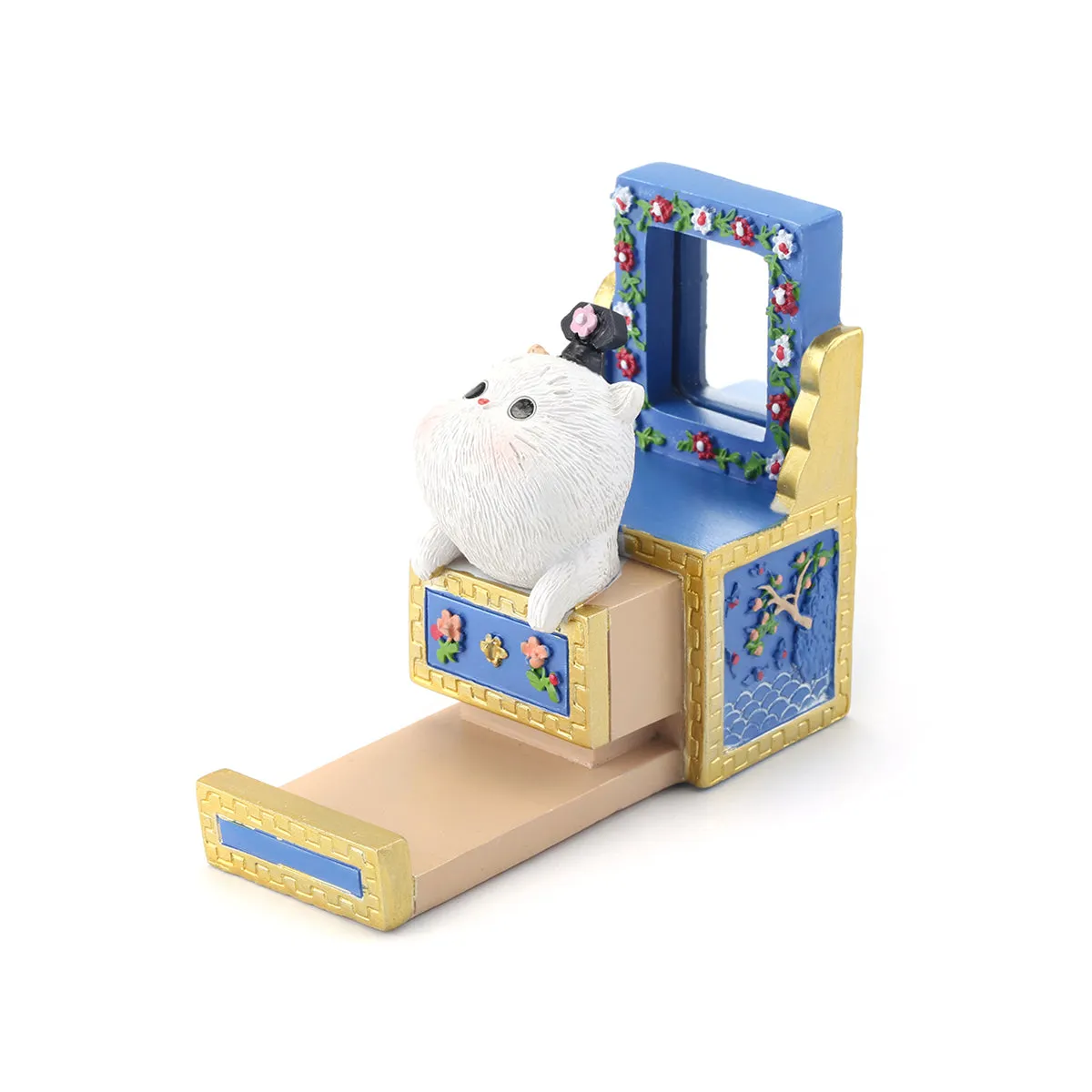 Forbidden City Royal Cat Sitting in Lacquered Dresser Smartphone Stand