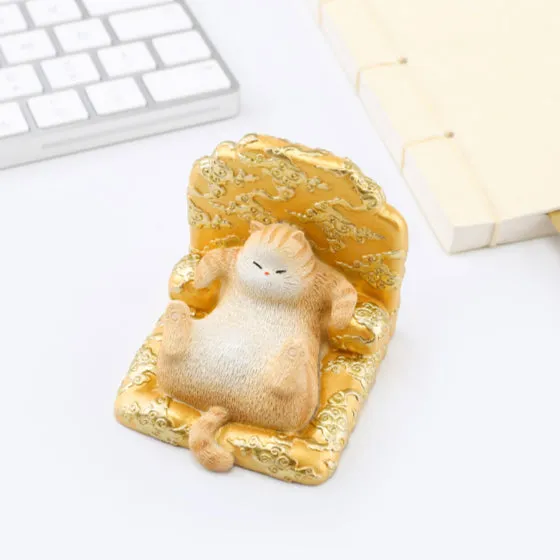 Forbidden City Royal Cat Sitting on Dragon Throne Smartphone Stand