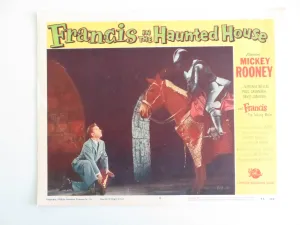 FRANCIS IN THE HAUNTED HOUSE - #8 LOBBY CARD MICKEY ROONEY VIRGINIA WELLES 1956
