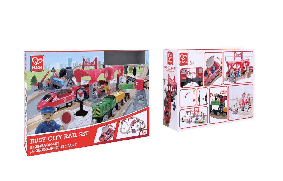 Hape Busy City Rail Set