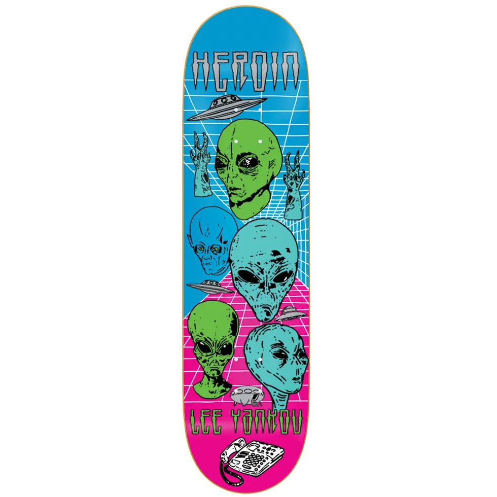 HEROIN 'Lee Yankou Video City' Skateboard Deck 8.25"